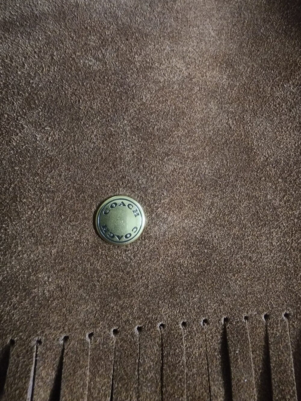 Coach Brooklyn 39 Fringe Brown Suede Shoulder Bag - Picture 4 of 12
